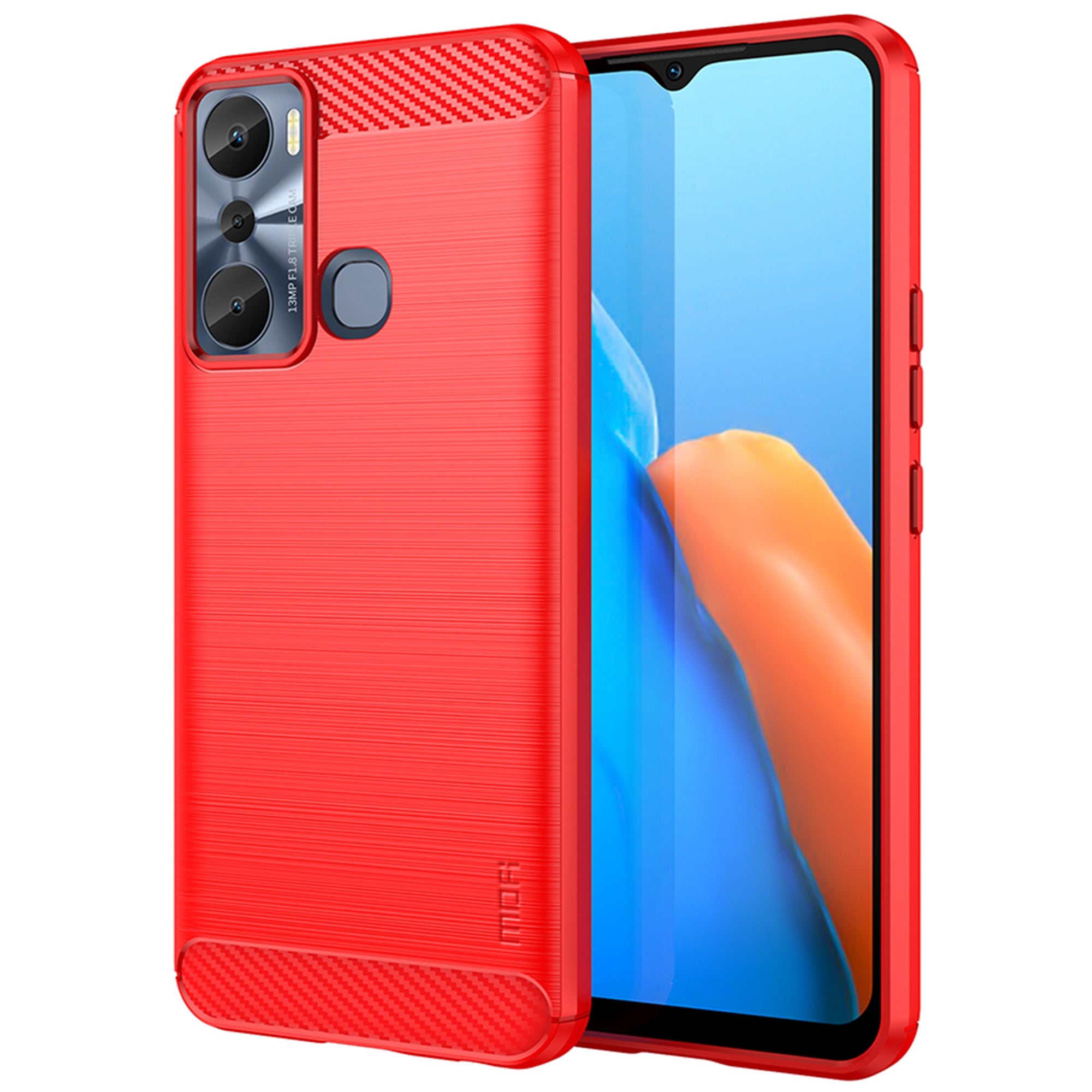 MOFI JK TPU Series-1 for Infinix Hot 20i 4G x665e Carbon Fiber Brushed TPU Phone Back Cover Wear-resistant Protective Slim Phone Case MOFI JK TPU Series-1 for Infinix Hot 20i 4G x665e Carbon Fiber Brushed TPU Phone Back Cover Wear-resistant Protective Slim Phone Case